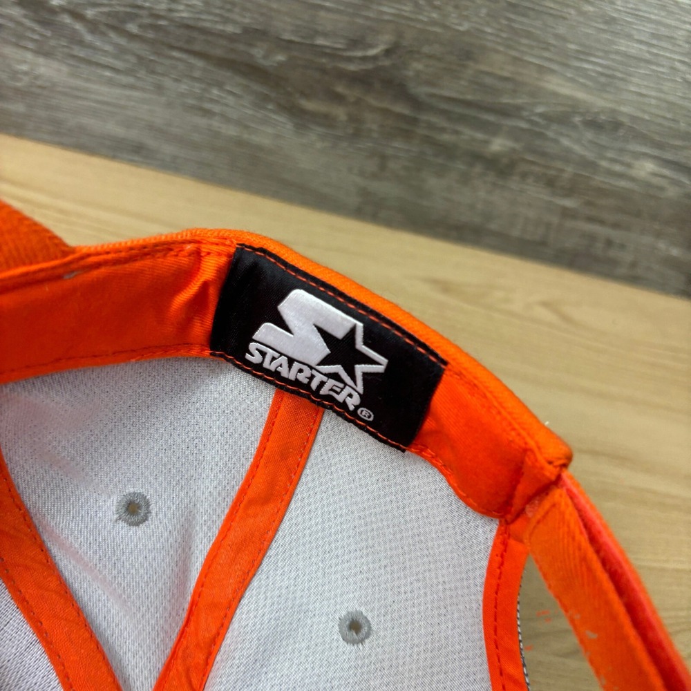 Vintage Starter Hat Cap Strap Back Gray Orange Adjustable Y2K - Picture 10 of 12